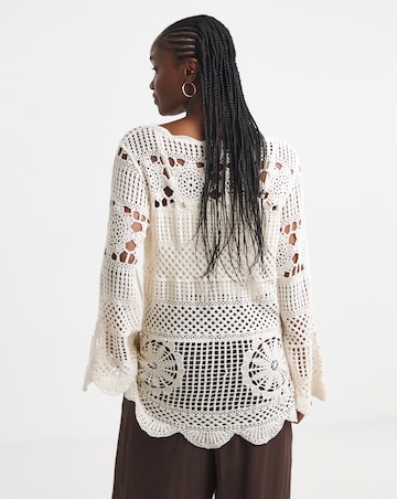 Simply Be Long Sleeve Crochet Smock Tunic