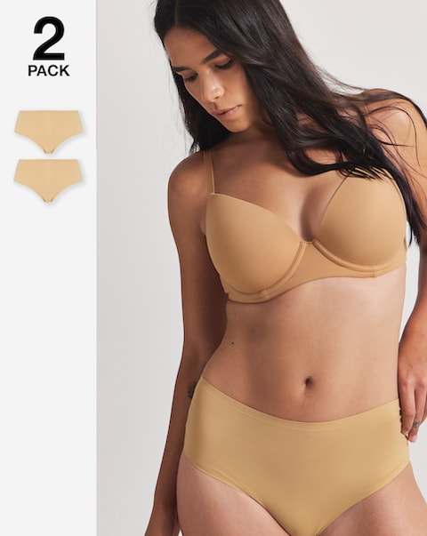 Sloggi (2 Pack) Zero One Midi Knickers Cognac