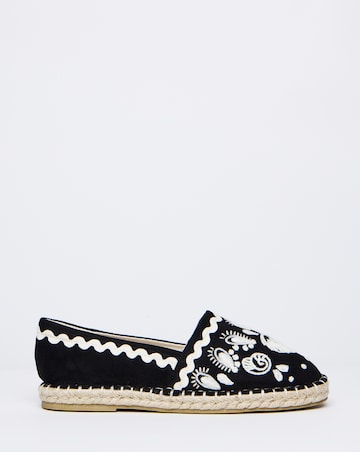 Simply Be Jenner Embroidered Espadrille Shoes - Extra Wide Fit (EEE)