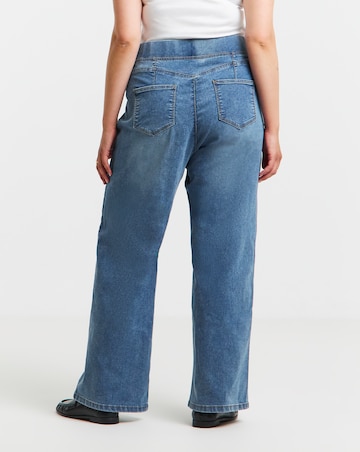 Mid Blue Stretch Wide Leg Weekender Jeggings