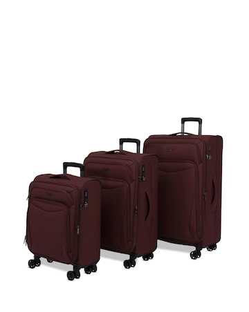 Rock Luggage Vitality 3pc Softshell Suitcase Set
