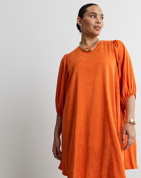 Joanna Hope Satin Jaquard Swing Dress