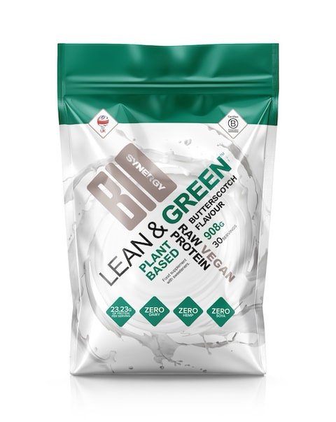 Bio-Synergy Lean & Green Vegan Protein Powder Butterscotch - 908g
