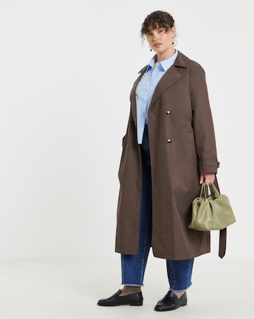 Simply Be Chocolate Essential Trench Coat