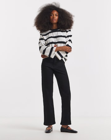 Black 24/7 Stretch Straight Leg Jeans