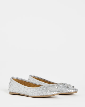 Monaco Woven Leather Ballerinas - Extra Wide Fit (EEE)