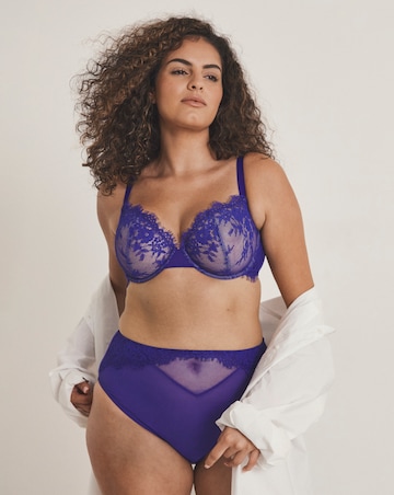 Pretty Secrets Lace Full Brief Knickers Blue