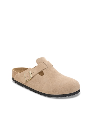 Birkenstock Boston Suede Leather Mules - Standard Fit