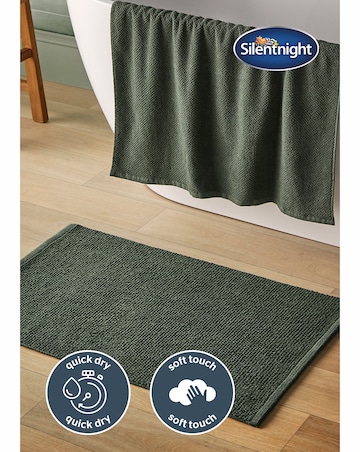 Silentnight Textured Knot Cotton Bath Mat