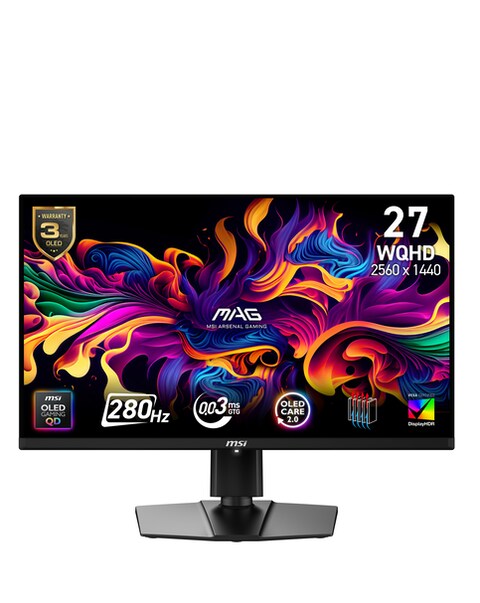MSI MAG 271QP QD-OLED 27in WQHD 280Hz OLED FreeSync HDR Gaming Monitor