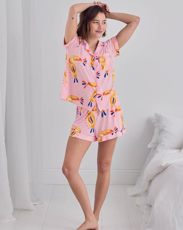 Chelsea Peers Modal Revere Pyjama Short Set Toucan Print