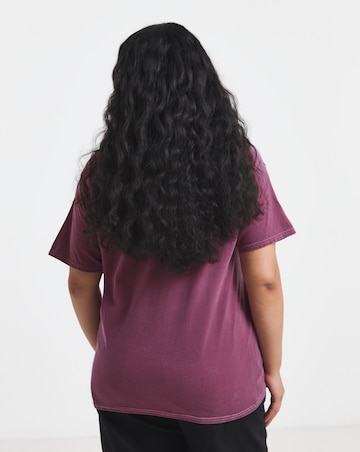Simply Be Burgundy Nirvana License T-Shirt