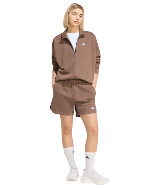 adidas 3 Stripe Studio Fleece Sweat Short