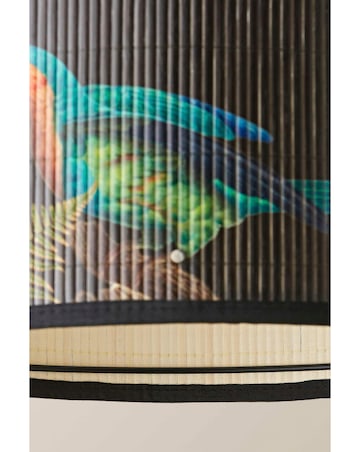 ValueLights Daintree Medium Monochrome Bamboo Drum Shade 35cm