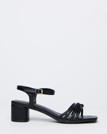 Wanda Strappy Flexible Sole Block Heeled Sandals - Wide Fit (E)