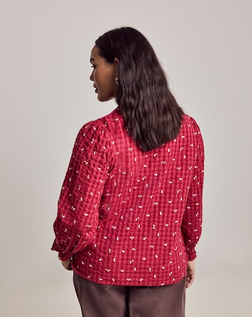 Julipa Button Down Check Blouse