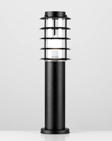 ValueLights Wharf 4 Pack IP44 Outdoor Black Bollard Post Lights - Bulbs Included