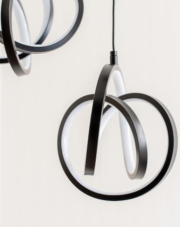 ValueLights Infinity Black Loop 3 Drop LED Ceiling Light