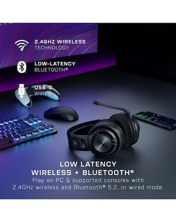 Turtle Beach Atlas Air Wireless Open-Back Gaming Headset for PC - Black