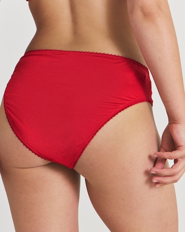 Pretty Secrets Eyelash Lace Full Brief Knickers Red