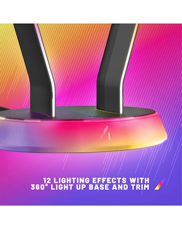 Stealth Light Up Charging Headset Stand - Glow Black