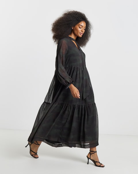 Tiered Georgette Maxi Dress