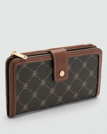 Mango Large Wallet With Logo Print