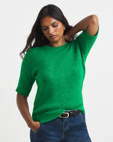 Sponge Short Sleeve Boxy Knitted Tee