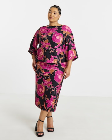 Joanna Hope Printed Crepe Skirt