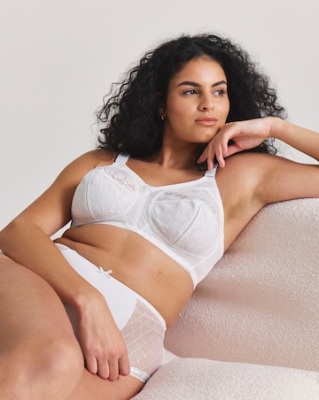 Pretty Secrets Dotty Full Cup Non Wired Bra (B-G) White