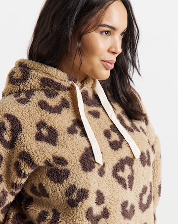 Pretty Secrets Leopard Print Teddy Hooded Twosie