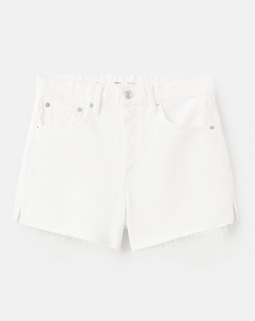 Mango Denim Shorts With Frayed Hem