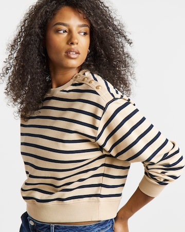Tommy Hilfiger Gold Button Polo Sweatshirt