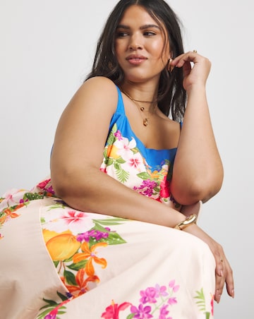 Joanna Hope Printed Cotton Prom Dress