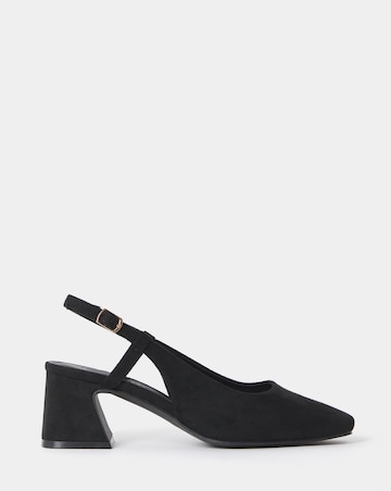 Vivi Block Heel Slingback Shoes - Wide Fit (E)