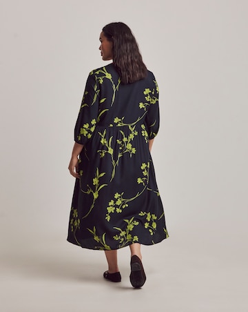 Julipa Navy Printed Midi Dress