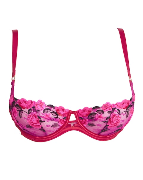 Ann Summers Everlasting Love DD+ Balcony Wired Bra Pink/Red