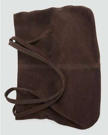 Mango Suede Leather Shopper Bag