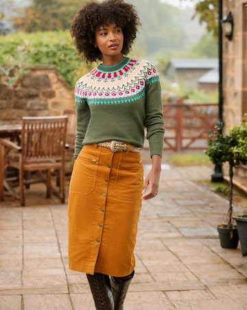 Joe Browns Tilly Floral Fairisle Jumper