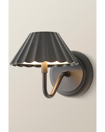 ValueLights Avery Black Rechargeable Easy Fit Wall Light