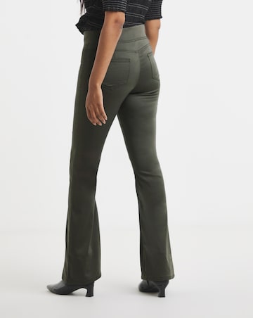 Khaki Flared Weekender Jeggings