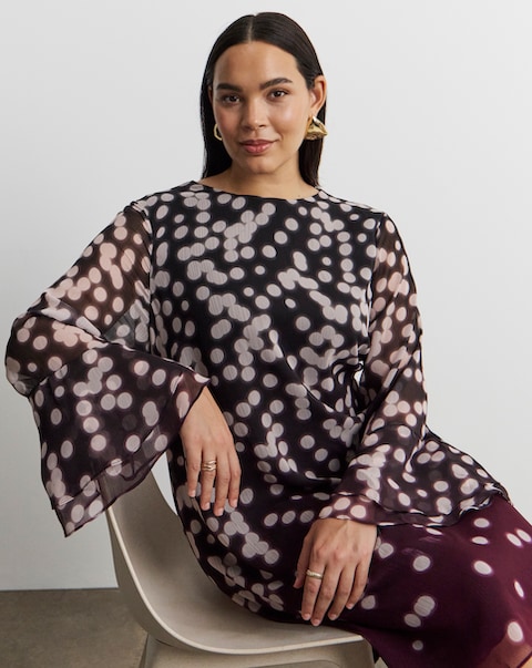 Joanna Hope Chiffon Shift Dress