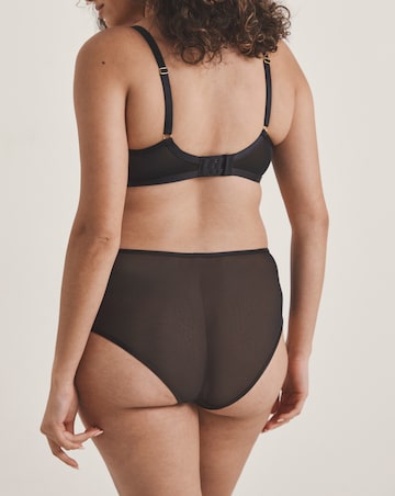 Pretty Secrets Leaf Lace Brief Knickers Black