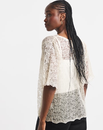 Simply Be Champagne Lace Boxy Top