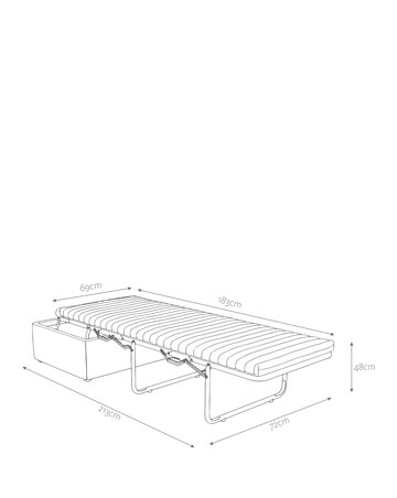 Jay-Be Brushed Twill Footstool Bed with Comfort Mattress