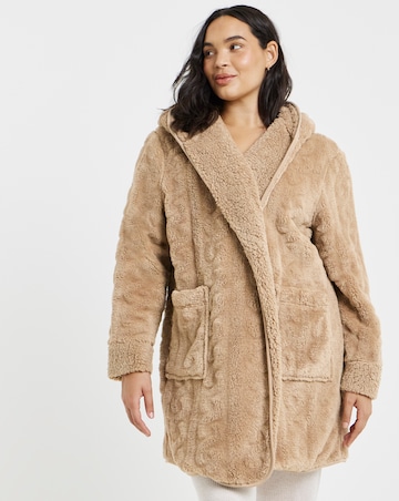 Pretty Secrets Cable Fleece Cardigan