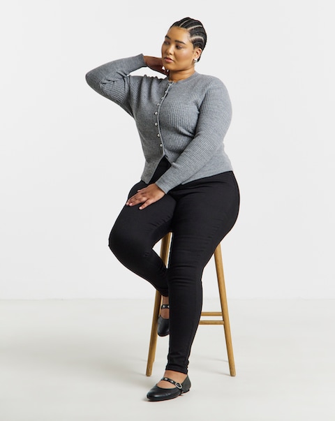 Black Stretch Denim Skinny Jeans