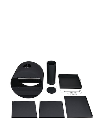 Charles Bentley Black Steel Chimenea