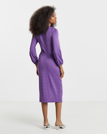 Textured Jersey Wrap Dress