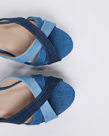 Francine Strap Detail Block Heel Platform Sandal - Wide Fit (EEE)
